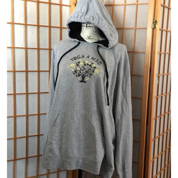 Next Level Apparel Tops - Yoga 4 MSD Strong Pullover  Gray Hoodie XL